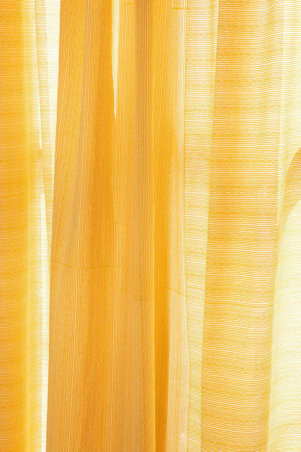 CURTAINS Half And Half Amber Yellow Sheer Curtain