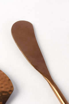 SERVING CUTLERY Hammered Rose Gold Cheese Set