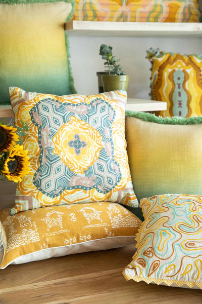 PRINT & PATTERN CUSHIONS Hampi Cushion Cover (46 Cm X 46 Cm)