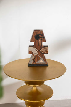Hand Eye Face Wood Sculpture