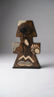 FIGURINES Hand Eye Face Wood Sculpture