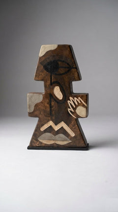 FIGURINES Hand Eye Face Wood Sculpture