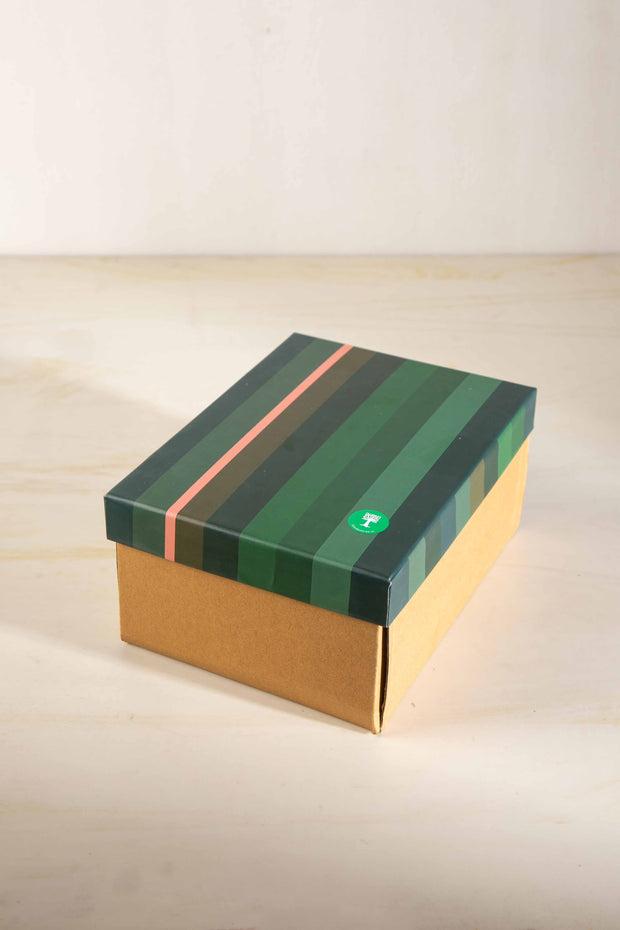 GIFT BOXES Happy Stripes Green
 Gift Box