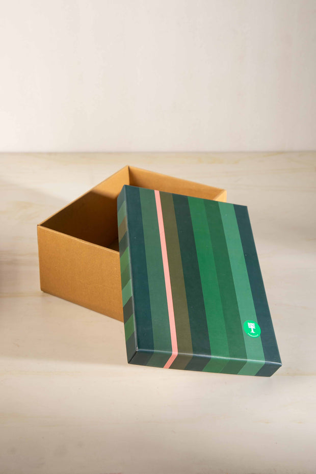 GIFT BOXES Happy Stripes Green
 Gift Box