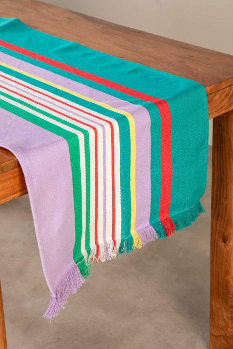 TABLE RUNNERS Happy Stripes Green Multi Table Runner