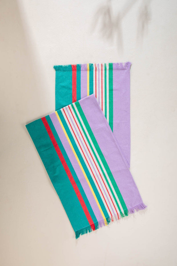 TABLE RUNNERS Happy Stripes Green Multi Table Runner