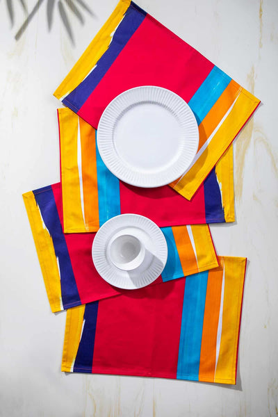TABLE MATS Happy Strokes Table Mat (Set Of 4)