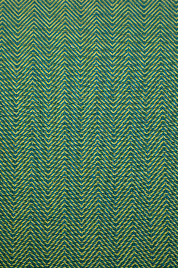 Herringbone Astral Green Cotton Drapes And Blinds