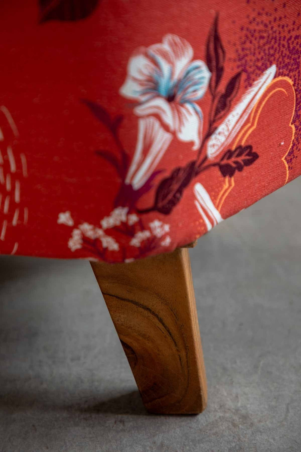 Moonflower Dusky Red Fabric