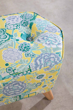 Damask Rose Yellow Fabric