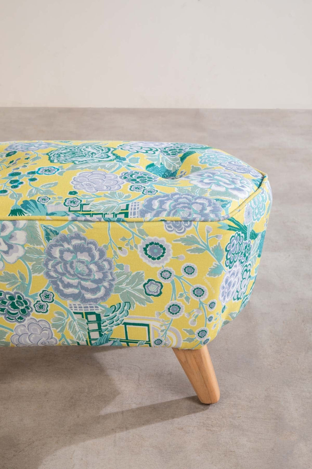 Damask Rose Yellow Fabric
