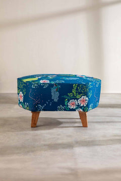 Moonflower Moonlit Blue Fabric