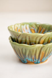 BOWLS Hibiscus Ceramic Katori (Set Of 2)