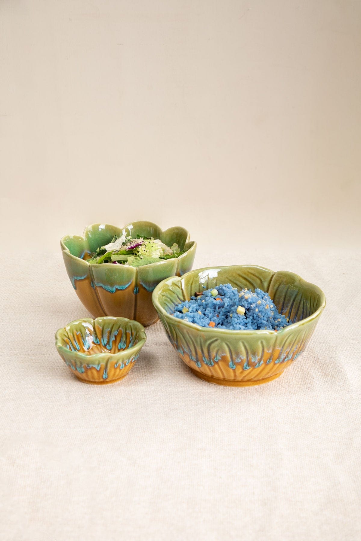 BOWLS Hibiscus Ceramic Katori (Set Of 2)