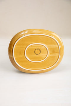 Hibiscus Ceramic Oval Wall Plate