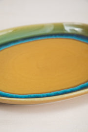 SERVING PLATTERS Hibiscus Ceramic Oval Platter