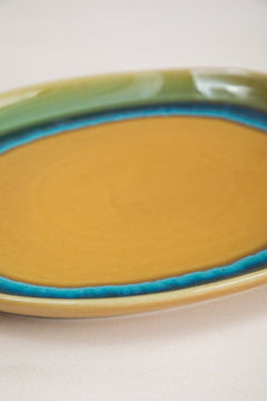 Hibiscus Ceramic Oval Wall Plate