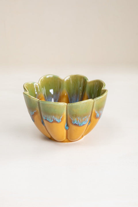 SERVING BOWLS Hibiscus Ceramic Salad Bowl