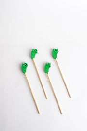 BAR TOOLS High Five Green Stirrer Set (Set Of 4)