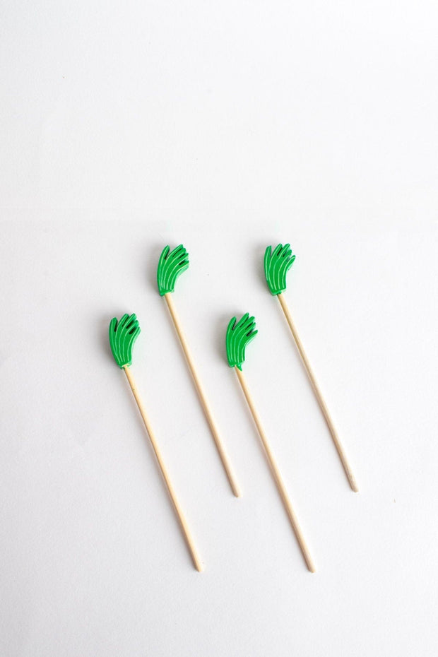 BAR TOOLS High Five Green Stirrer Set (Set Of 4)