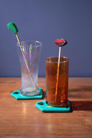 BAR TOOLS High Five Green Stirrer Set (Set Of 4)
