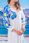 DRESSES Himalayan Blue Poppy Maxi Dress (Blue)