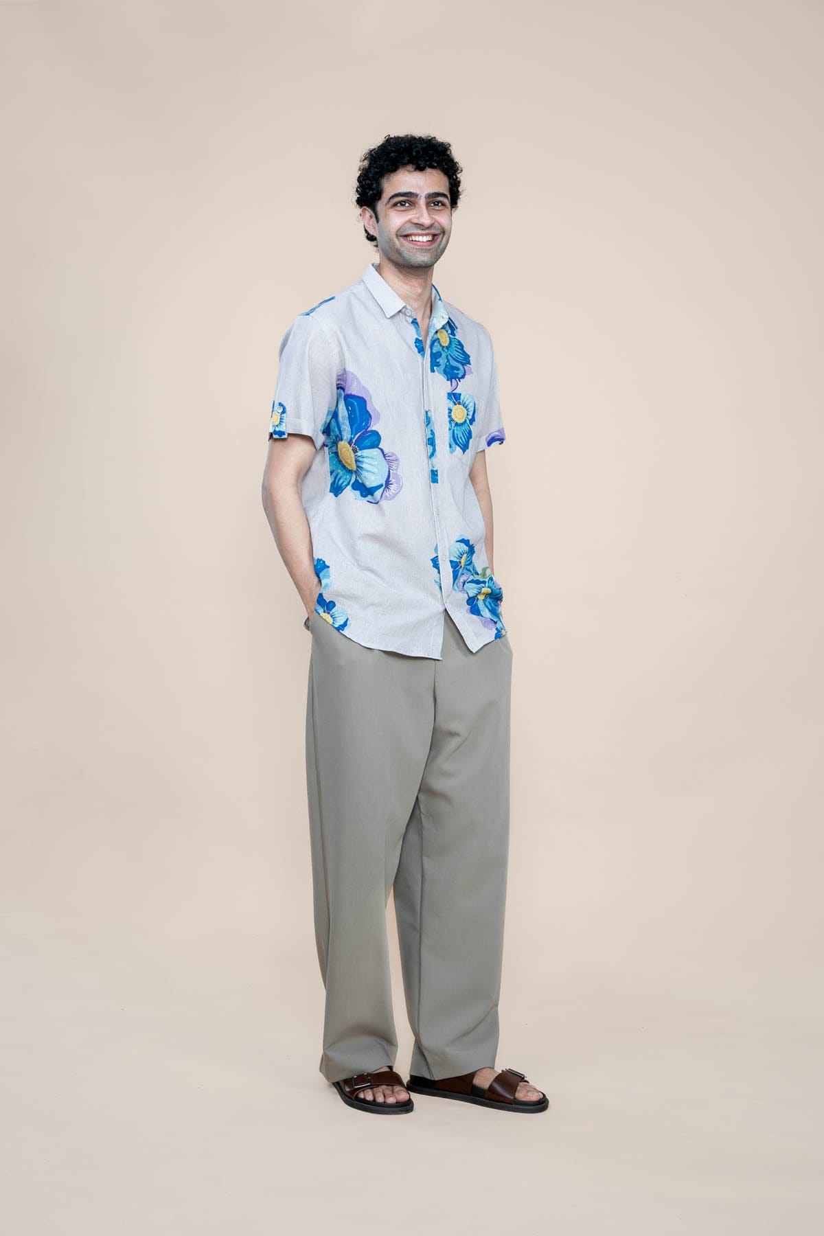 SHIRTS Himalayan Blue Poppy Printed Shirt (Blue)