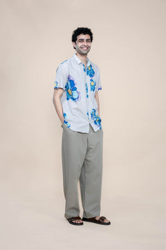 SHIRTS Himalayan Blue Poppy Printed Shirt (Blue)