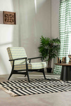 Pi Black Teak Wood Armchair