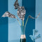 Hourglass Soft Blue Ceramic Vase