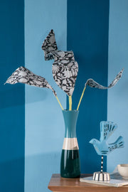 FLOWER VASES Hourglass Soft Blue Ceramic Vase