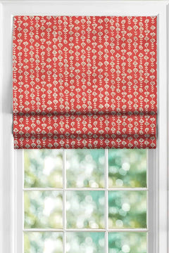 Huki Cotton Drapes And Blinds (Brick Red)
