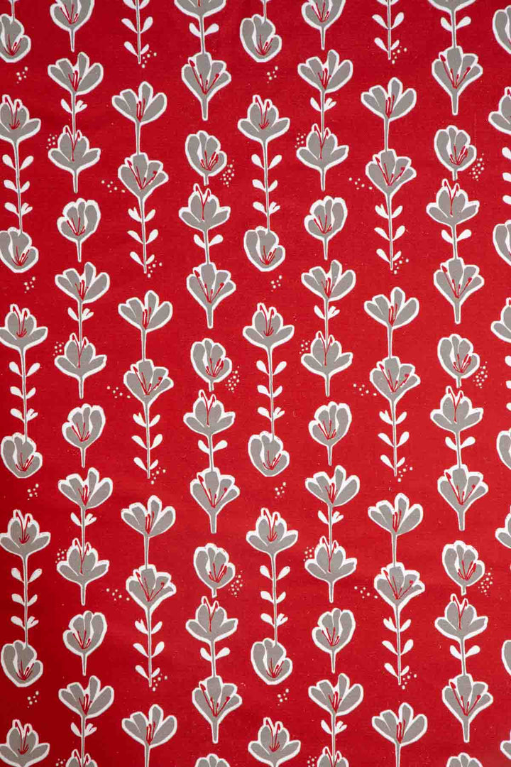 SWATCHES Huki Brick Red Upholstery Fabric Swatch