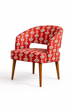 PRINT & PATTERN UPHOLSTERY FABRICS Huki Printed Upholstery Fabric (Brick Red)