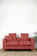 PRINT & PATTERN UPHOLSTERY FABRICS Huki Printed Upholstery Fabric (Brick Red)
