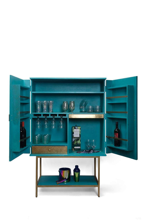 BAR CABINET Hypnotique Blue Bar Cabinet