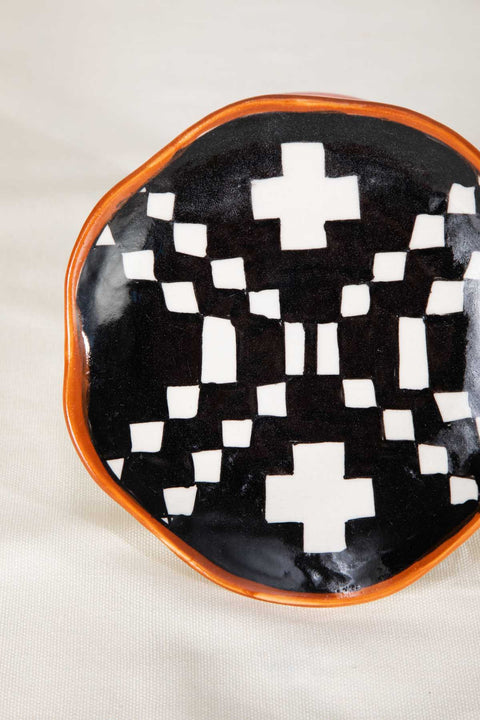 SNACK PLATES Ikat Ceramic Small Plate (Set Of 2)