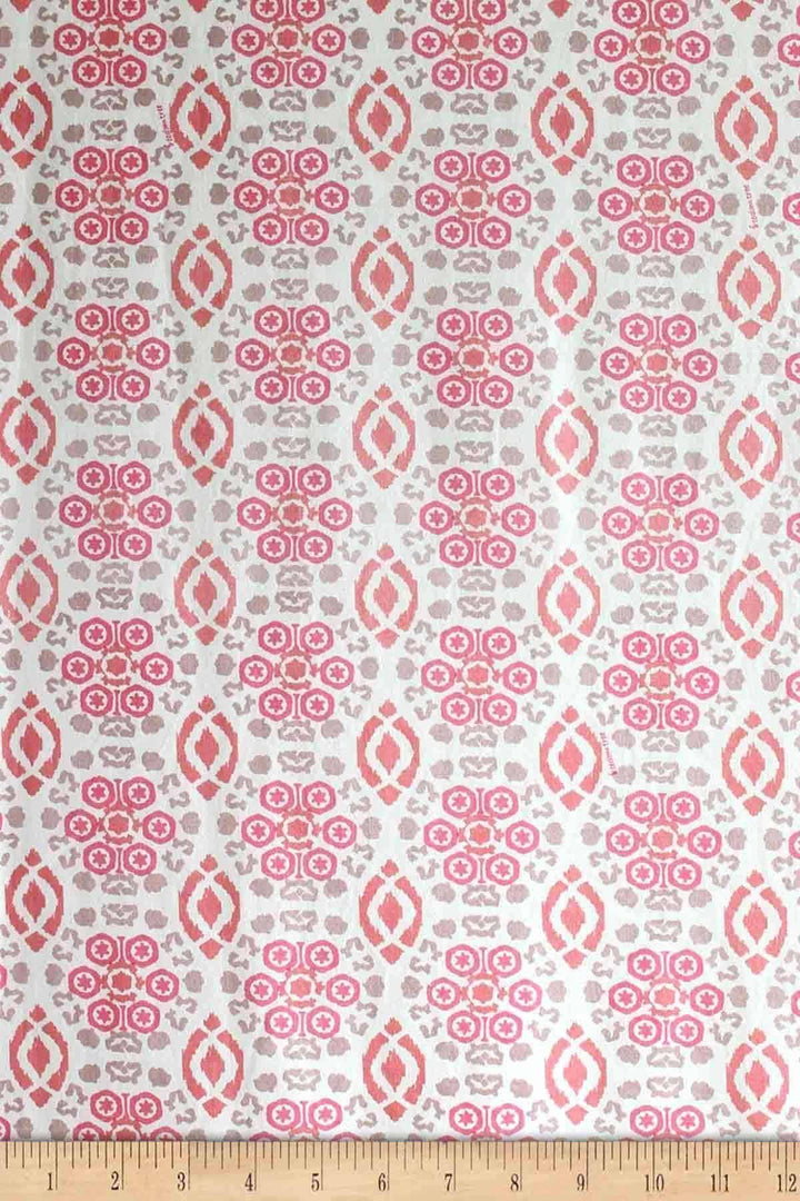 COTTON FABRIC AND CURTAINS Incana Cotton Fabric And Curtains (Coral)
