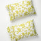 Inky Blossom Spring Yellow Pillow Cover Set (Set of 2)