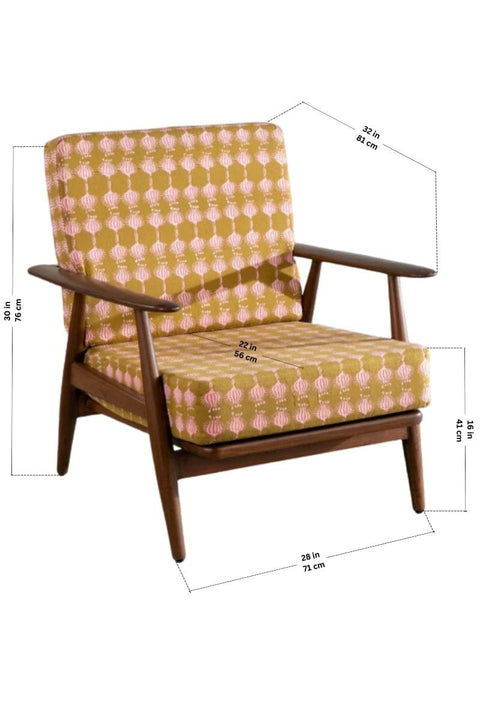 ARMCHAIRS & ACCENTS Inni Teak Wood Armchair