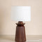 Inti Wood Table Lamp with Solid Drum Lampshade (Off White)