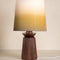 Inti Wood Table Lamp with Akshaya Taper Lampshade (Olive Green)