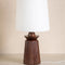 Inti Wood Table Lamp with Solid Taper Lampshade (Off White)