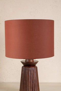 Solid Large Drum Lampshade (Rust Red )