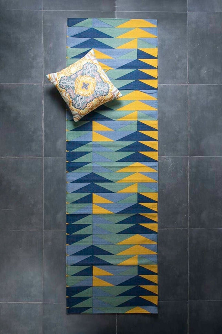 PRINT & PATTERN RUGS Jiddu Printed Rug (Blue Sage)