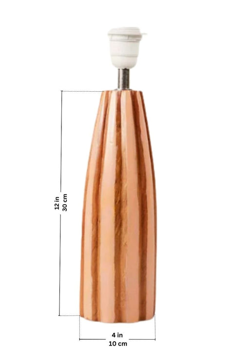 TABLE LAMPS Jiva Carved Wood Table Lamp (Natural)