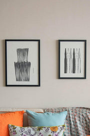 WALL ACCENTS Jiva Pods Wall Art (Black And White)
