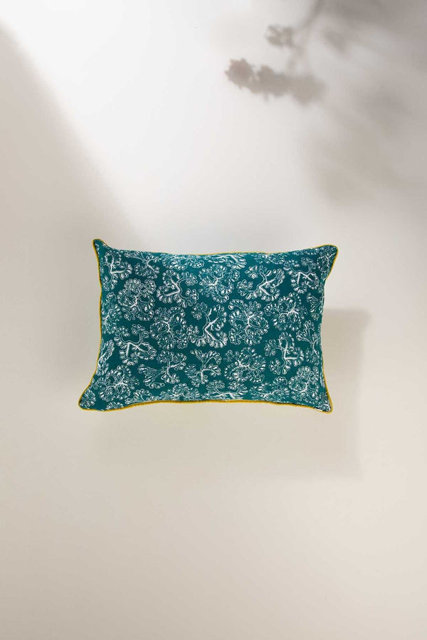PRINT & PATTERN CUSHIONS Juba Sativa Teal Balance Cushion Cover (36 Cm X 50 Cm)