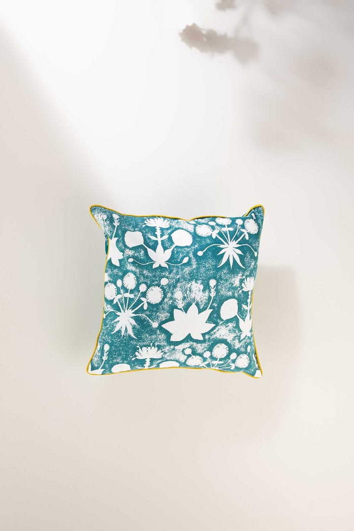 PRINT & PATTERN CUSHIONS Juba Sativa Teal Balance Cushion Cover (41 Cm X 41 Cm)