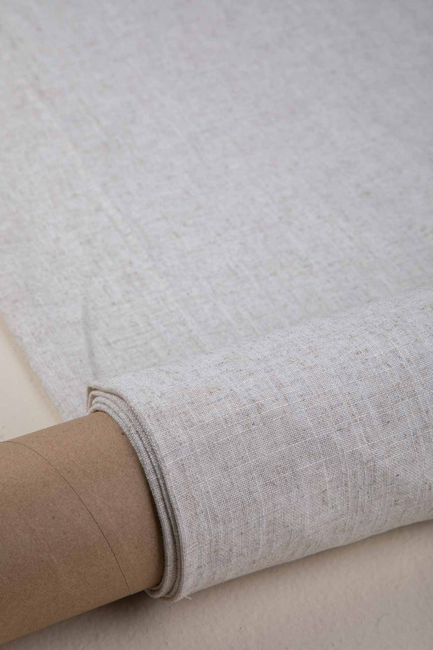 SOLID & TEXTURED UPHOLSTERY FABRICS Jute Linen Ecru Solid Upholstery Fabric